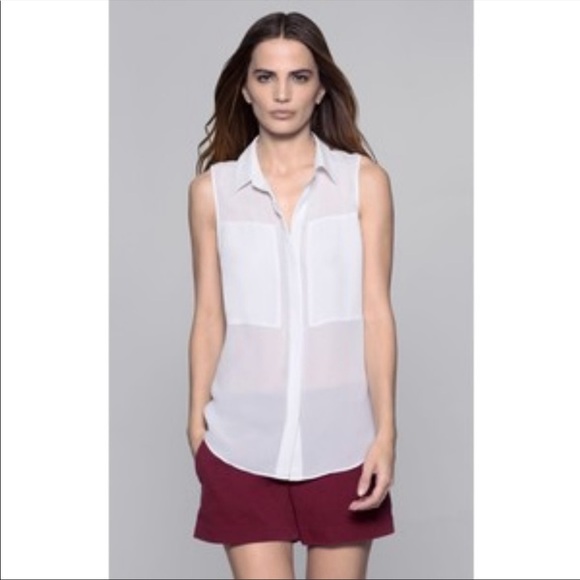 Theory Duria Marvel collared button down tank - Picture 1 of 8